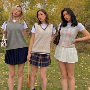 Black Pleated Tennis Skirt